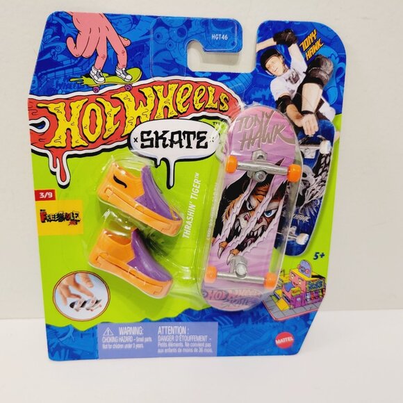 Hot Wheels Skate Tony Hawk Thrashin Tiger #3/9 Fingerboard Freestyle - Picture 1 of 3
